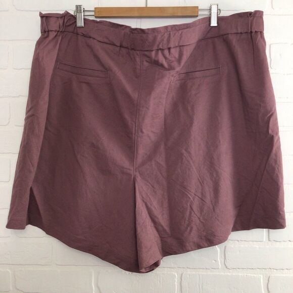 2/40$ REITMANS pink plus size shorts 3X soft bermudas Elastic high waist band - Picture 3 of 11